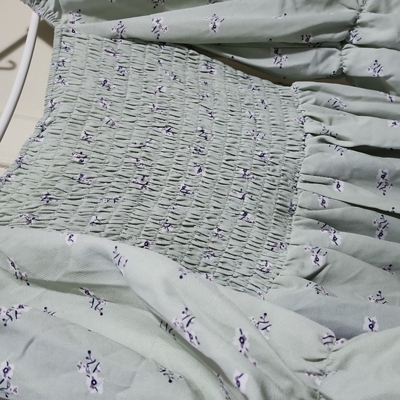 The Night Dress in Mint Floral - Picture 6 of 7